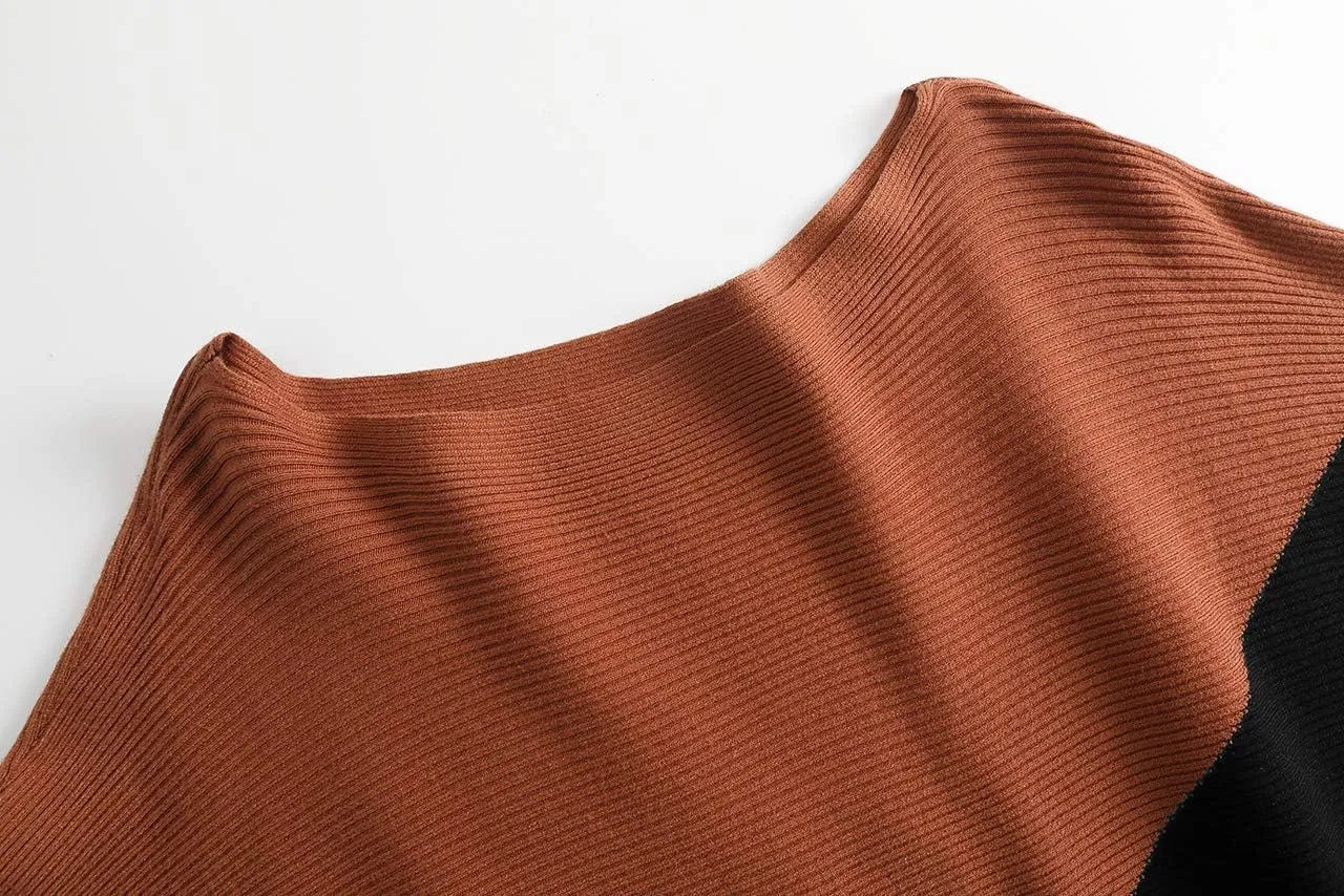 GABERLY Boat Neck Batwing Sleeves Dolman Knitted Sweaters and Pullovers Tops for Women