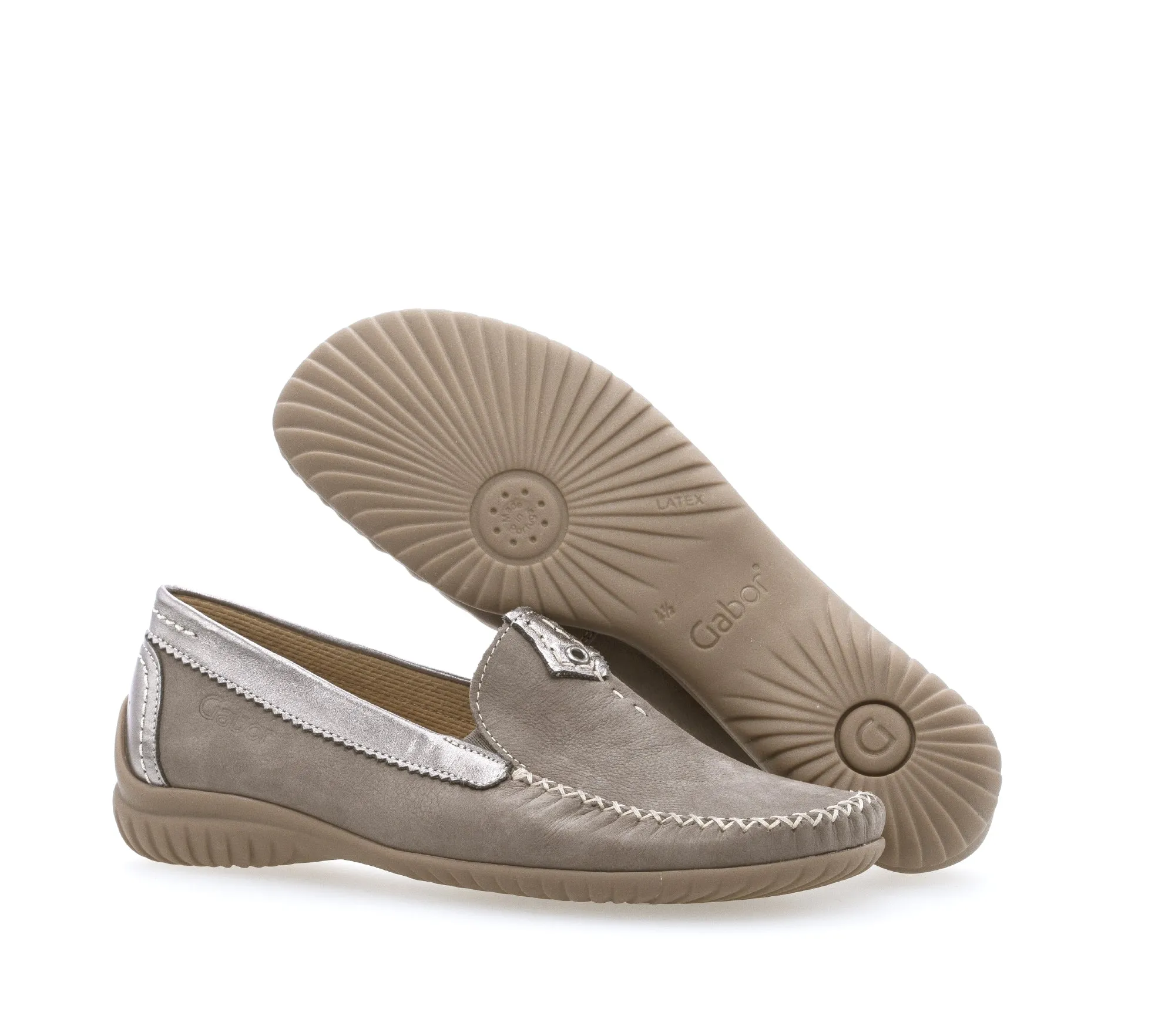 GABOR - 26.090.31 FLAT LOAFER - DARK TAUPE