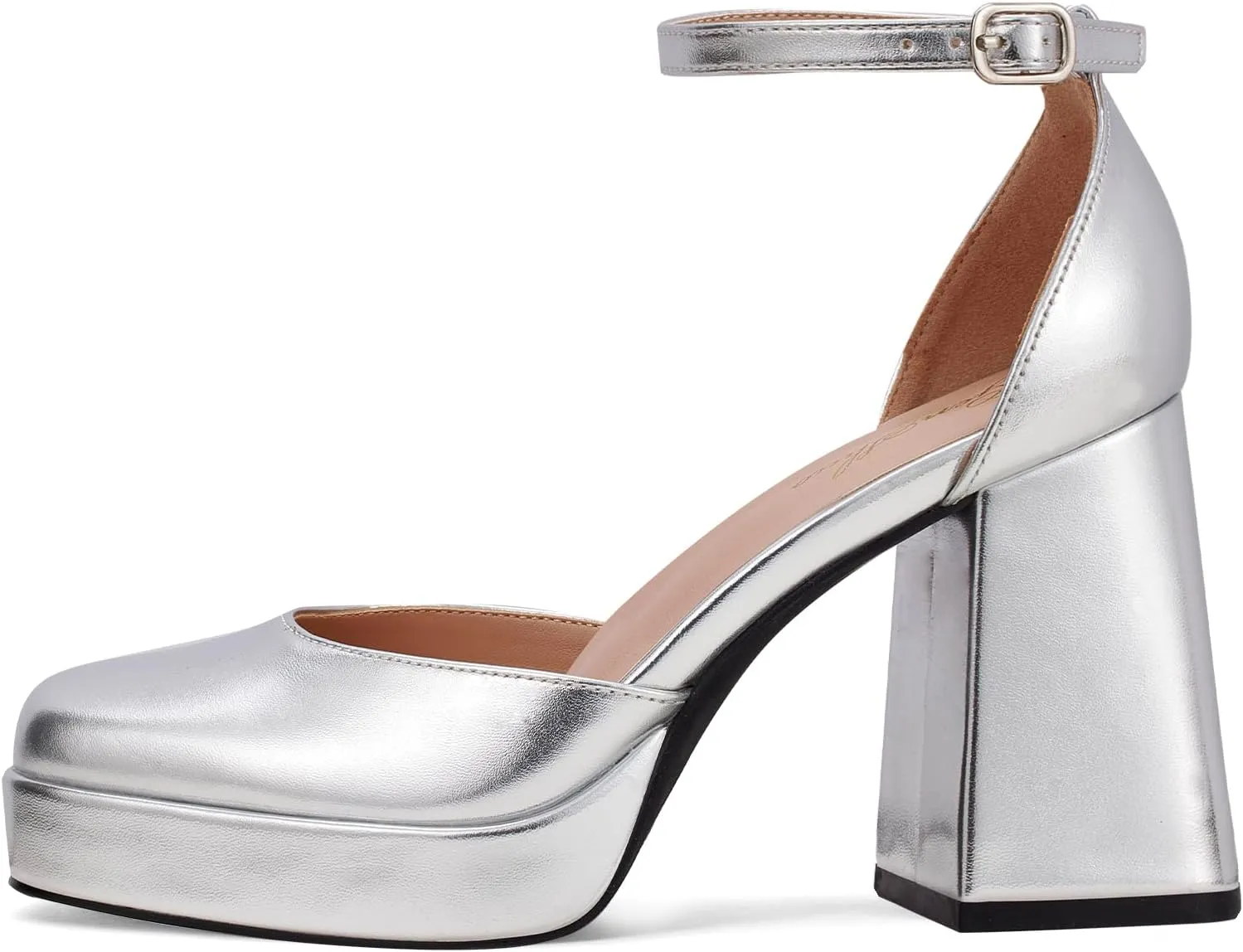 GENSHUO Women's-Platform-Chunky-Pumps Heels
