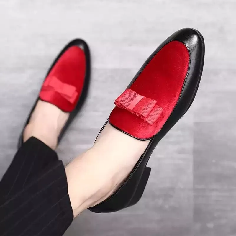 Gentlemen Bowknot Wedding Leather Dress Shoes