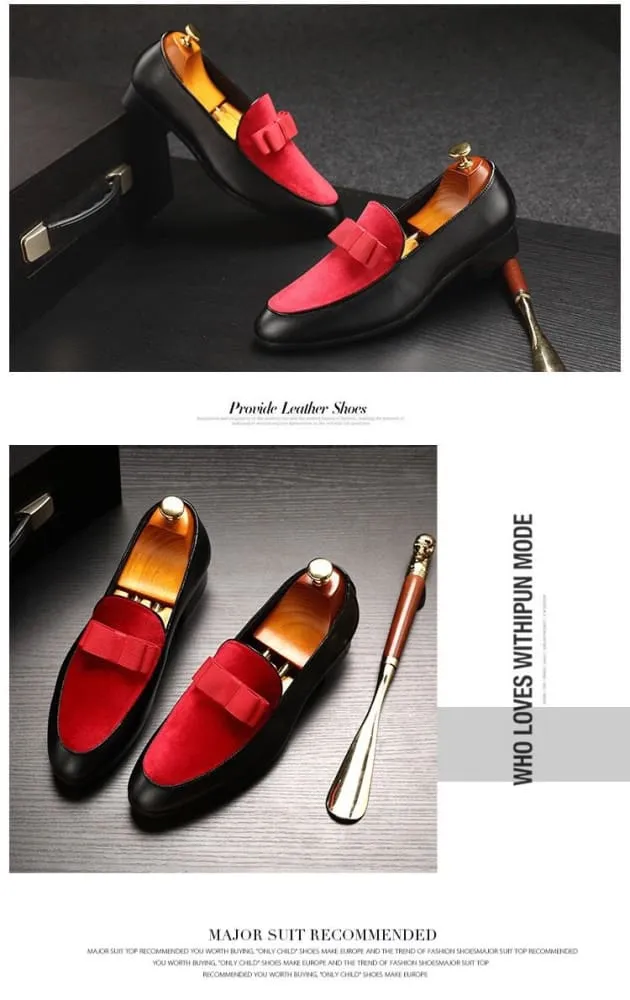 Gentlemen Bowknot Wedding Leather Dress Shoes