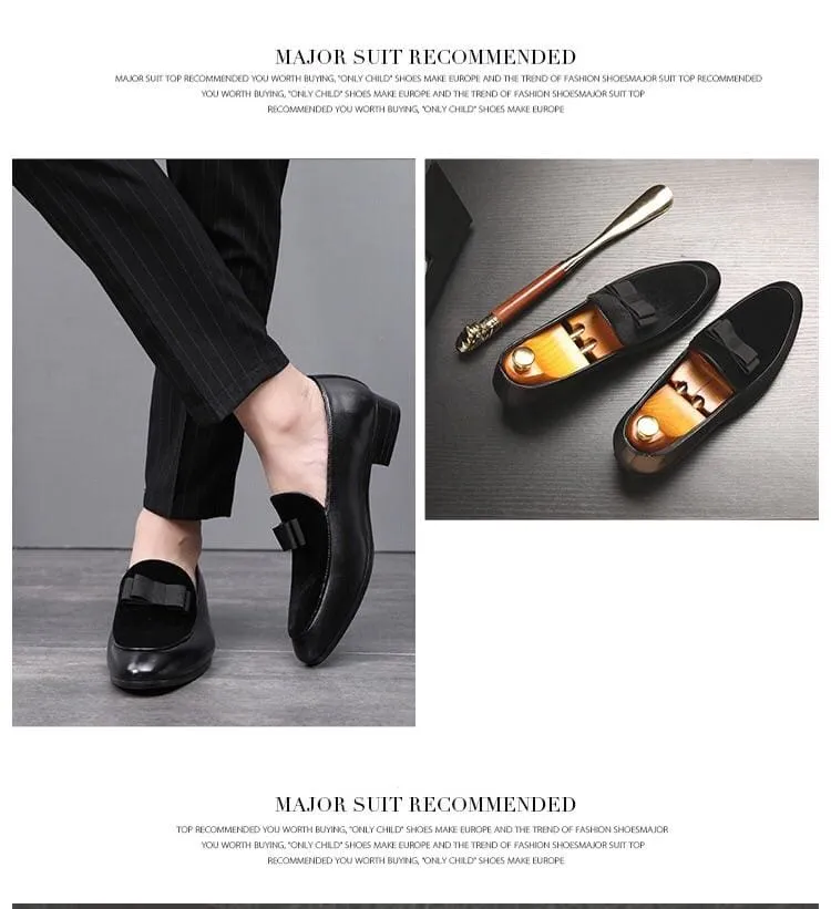 Gentlemen Bowknot Wedding Leather Dress Shoes