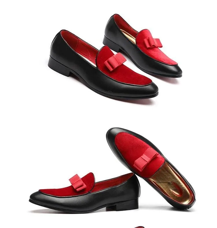 Gentlemen Bowknot Wedding Leather Dress Shoes