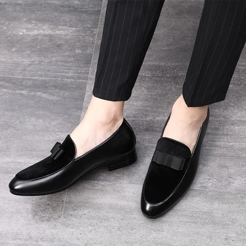 Gentlemen Bowknot Wedding Leather Dress Shoes