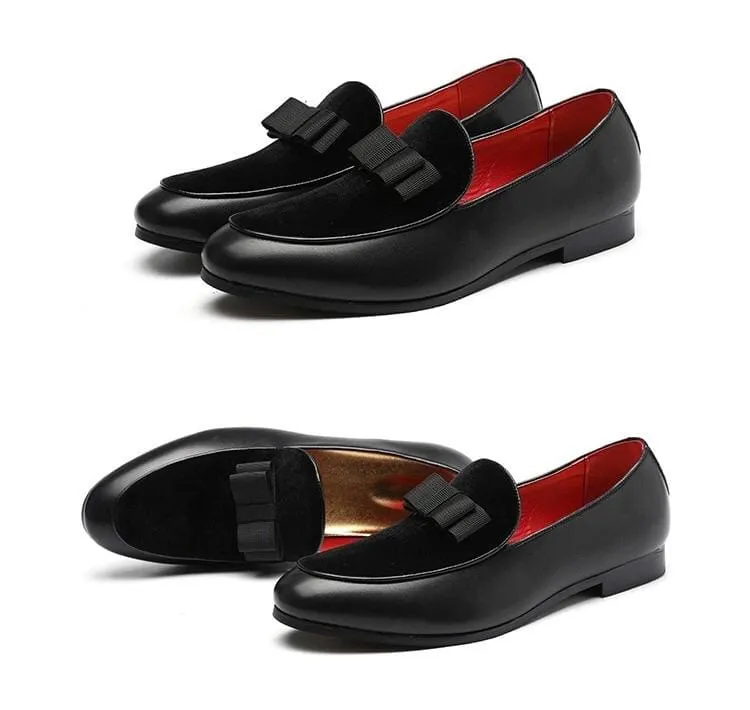Gentlemen Bowknot Wedding Leather Dress Shoes