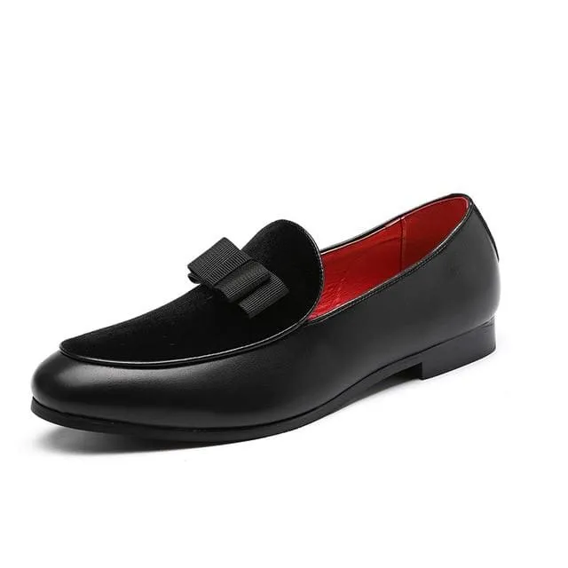 Gentlemen Bowknot Wedding Leather Dress Shoes