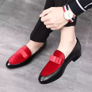 Gentlemen Bowknot Wedding Leather Dress Shoes