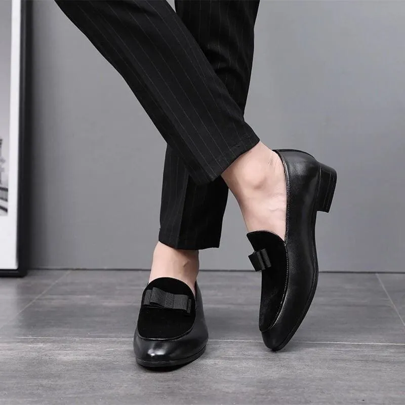 Gentlemen Bowknot Wedding Leather Dress Shoes