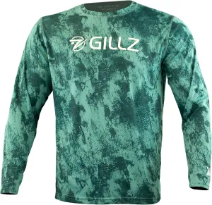 Gillz Men's Extreme Grunge Scales Long Sleeve UV Protective Lightweight Moisture Wicking Quick-Dry Breathable Fishing Shirt