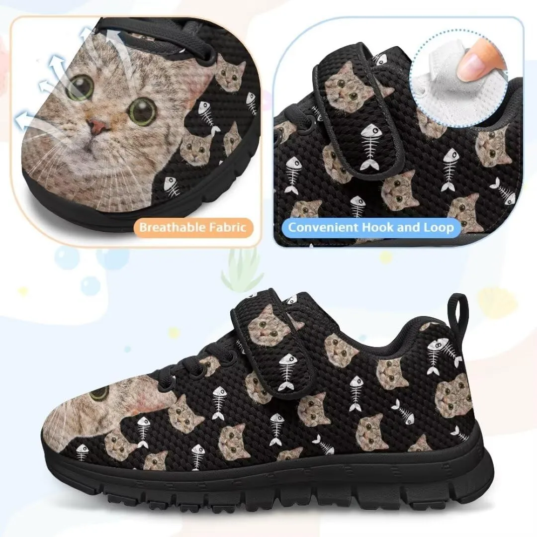 Girls Boys Hook & Loop Closure Sneakers Unisex Child Kids Anti-Slip Lightweight Shoes
