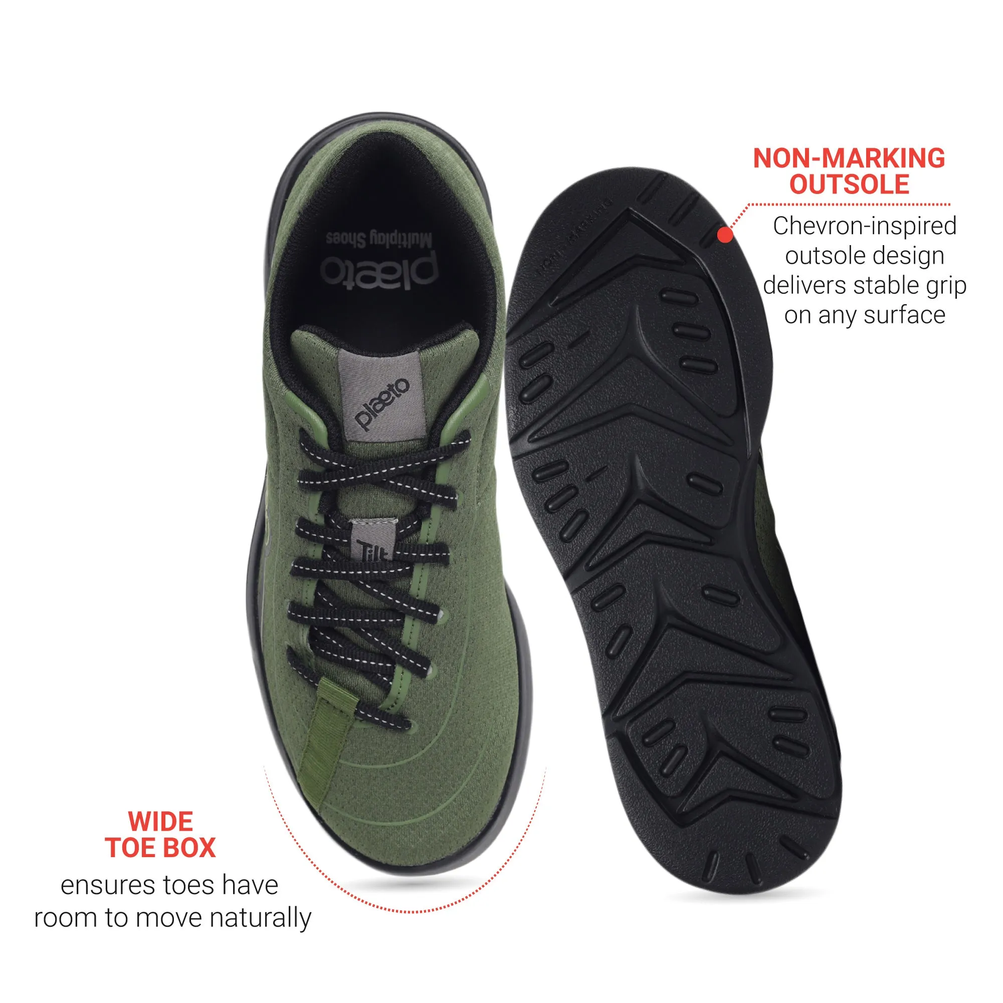 Go Men's Sports Shoes - Olive / Black