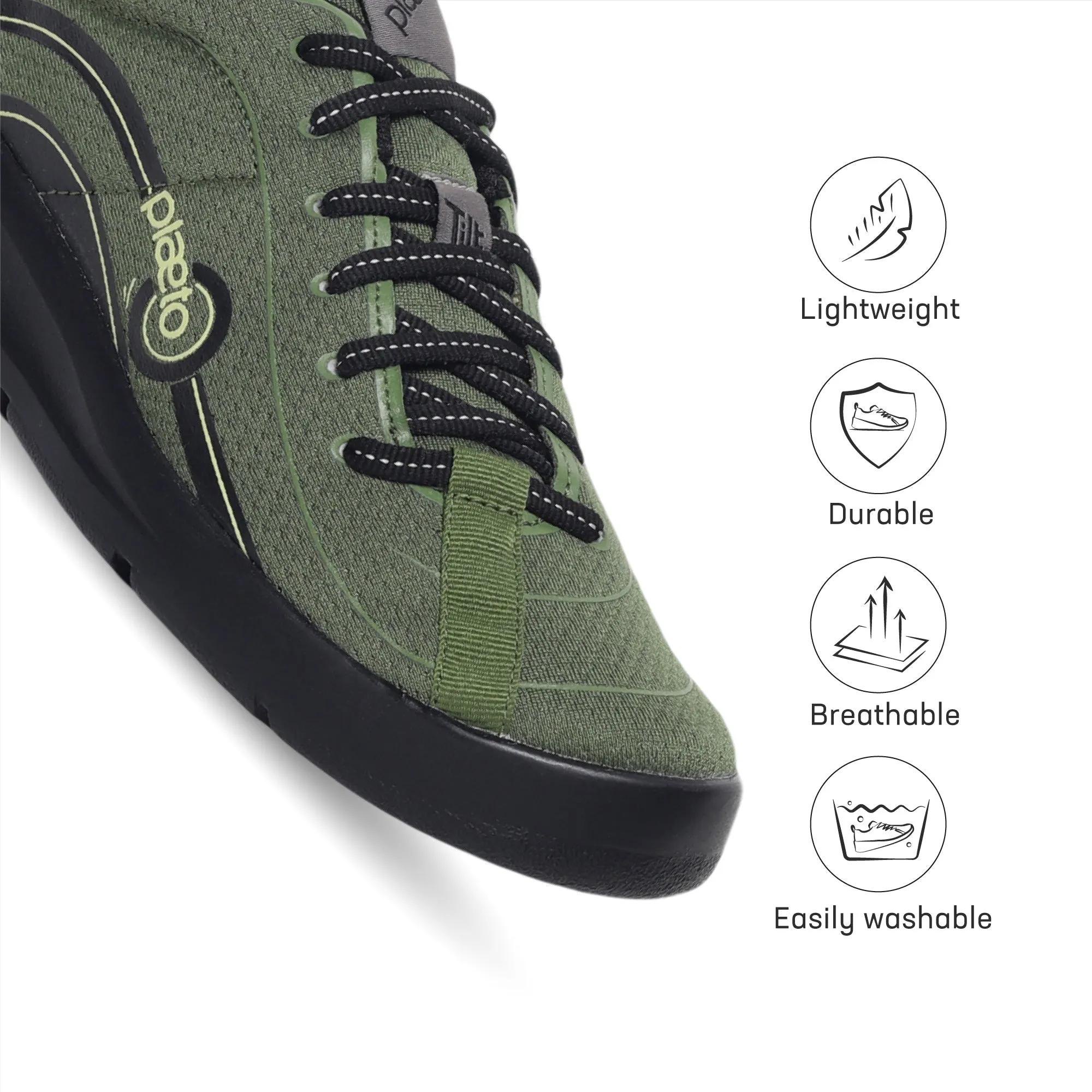 Go Men's Sports Shoes - Olive / Black