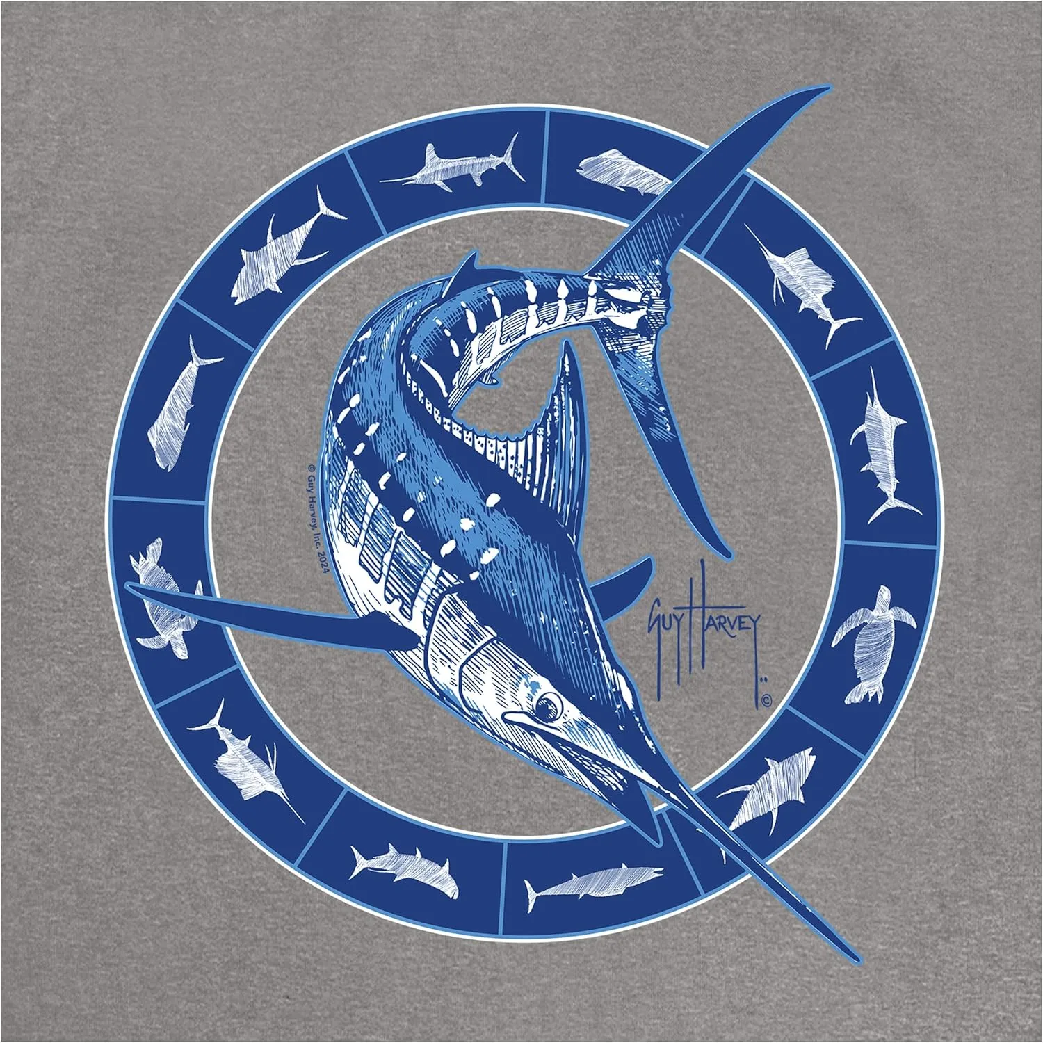 Guy Harvey Boy's Cationic Performance Hooded Tee