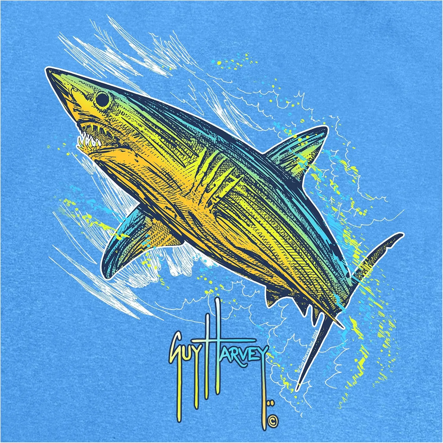 Guy Harvey Boy's Cationic Performance Hooded Tee