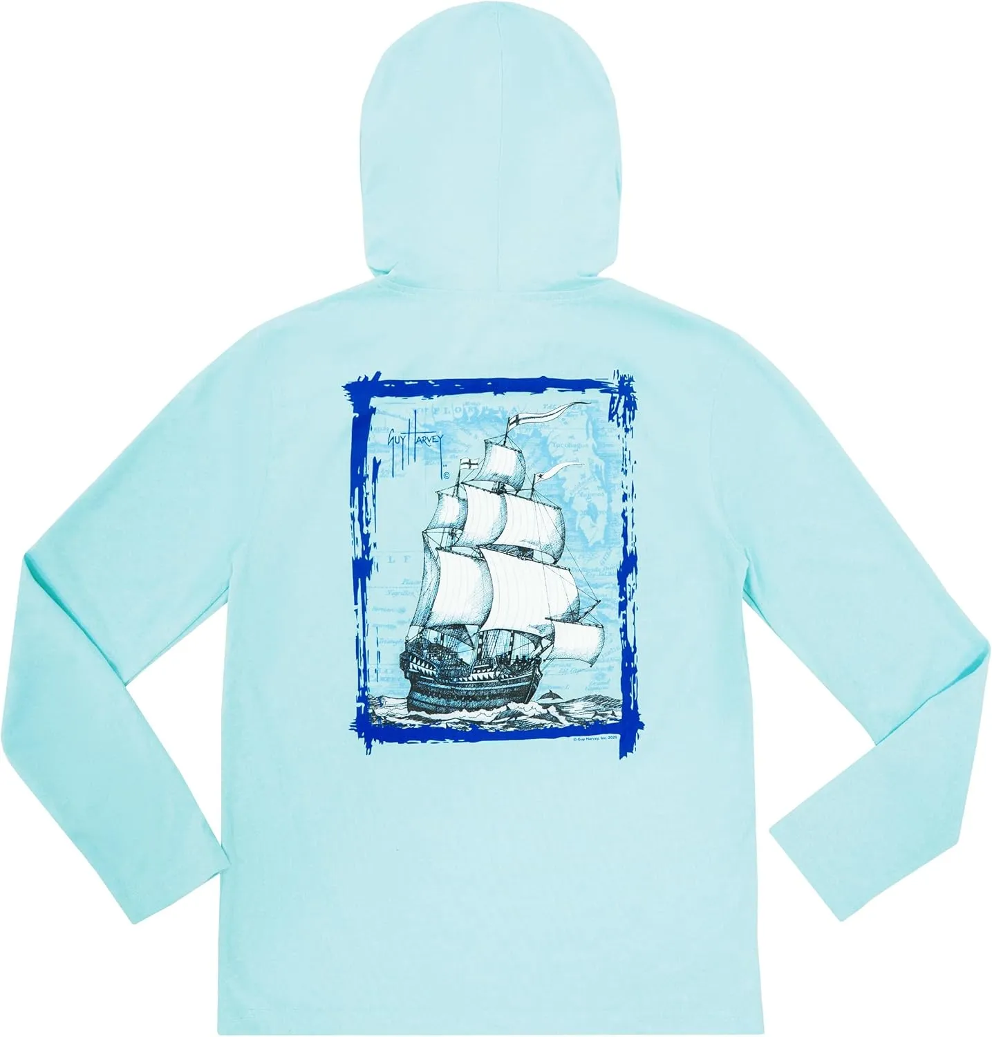 Guy Harvey Boy's Cationic Performance Hooded Tee