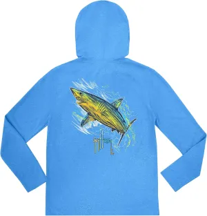 Guy Harvey Boy's Cationic Performance Hooded Tee