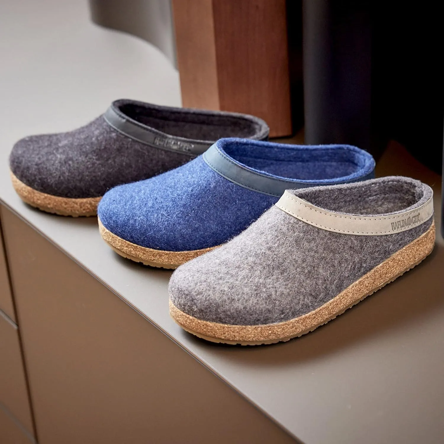 HAFLINGER Women's GZL Boat Shoe Trimmed Wool Clogs