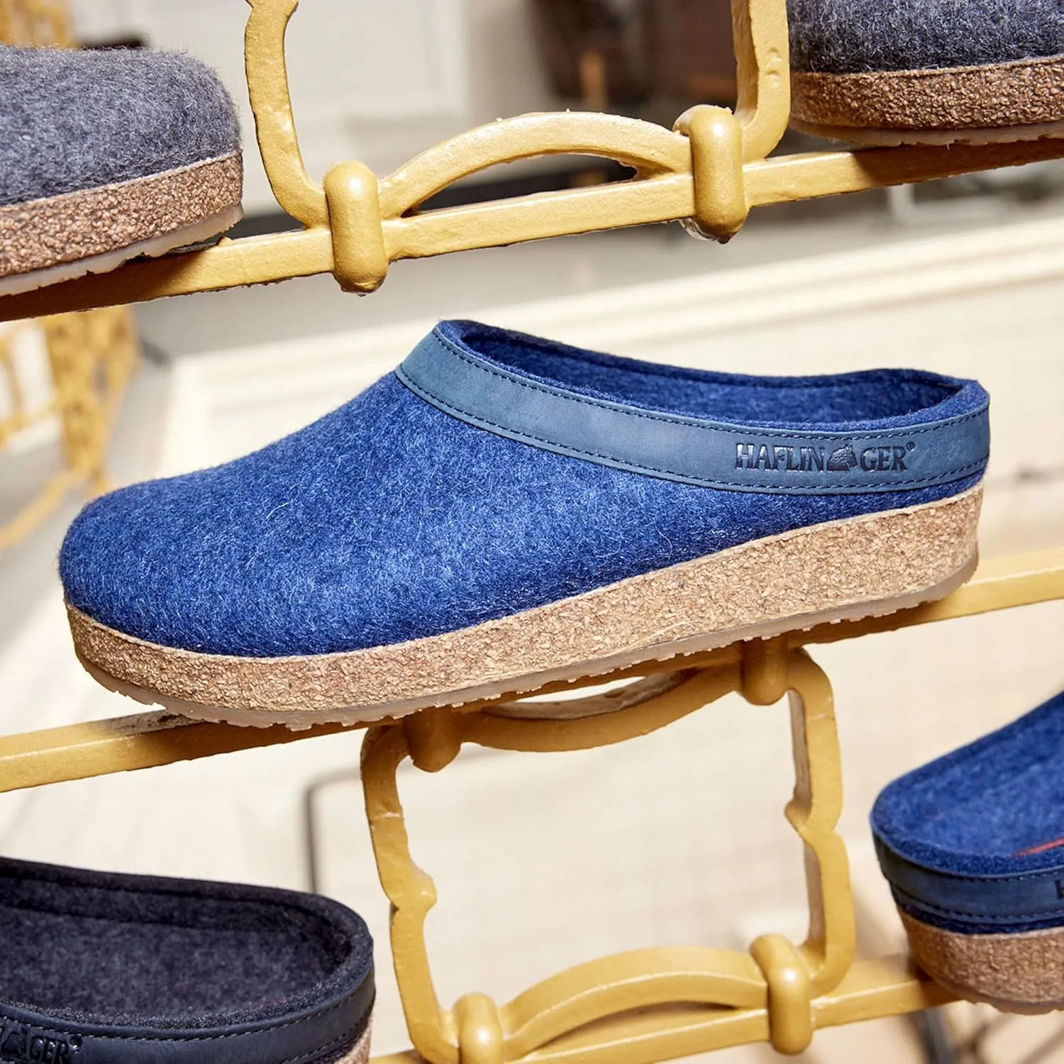 HAFLINGER Women's GZL Boat Shoe Trimmed Wool Clogs
