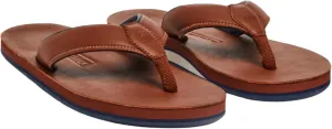 Hari Mari- The Clipper- Men's Waterproof Full-Grain Leather Sandal with Matching Leather Fob- No Break Ins, Beveled Edge to Reduce Tripping, and Floats in Water