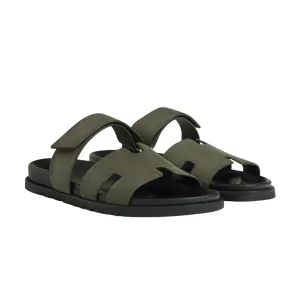 Hermes Chypre Sandals Vert Forêt