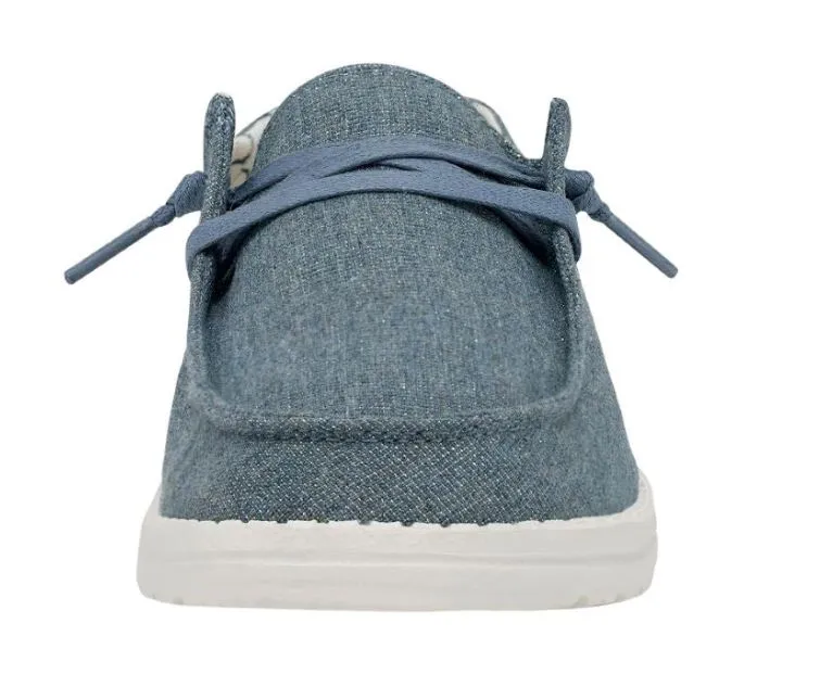 Hey Dude Sparkling Blue Stone Wendy Canvas Womens Shoes 121410711