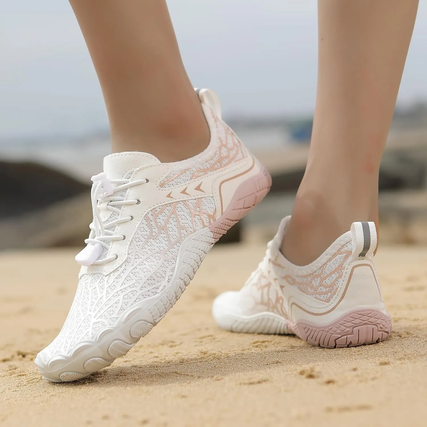 Hike Barefoot Shoes Women Men, Pro with Wide Toe Box Healthy Non Slip Unisex, Outdoor Hiking Footwear, Breathable Water Beach Pool Aqua Swim Surf Walking Shoes, Diabetic Sneakers for Yoga Walk