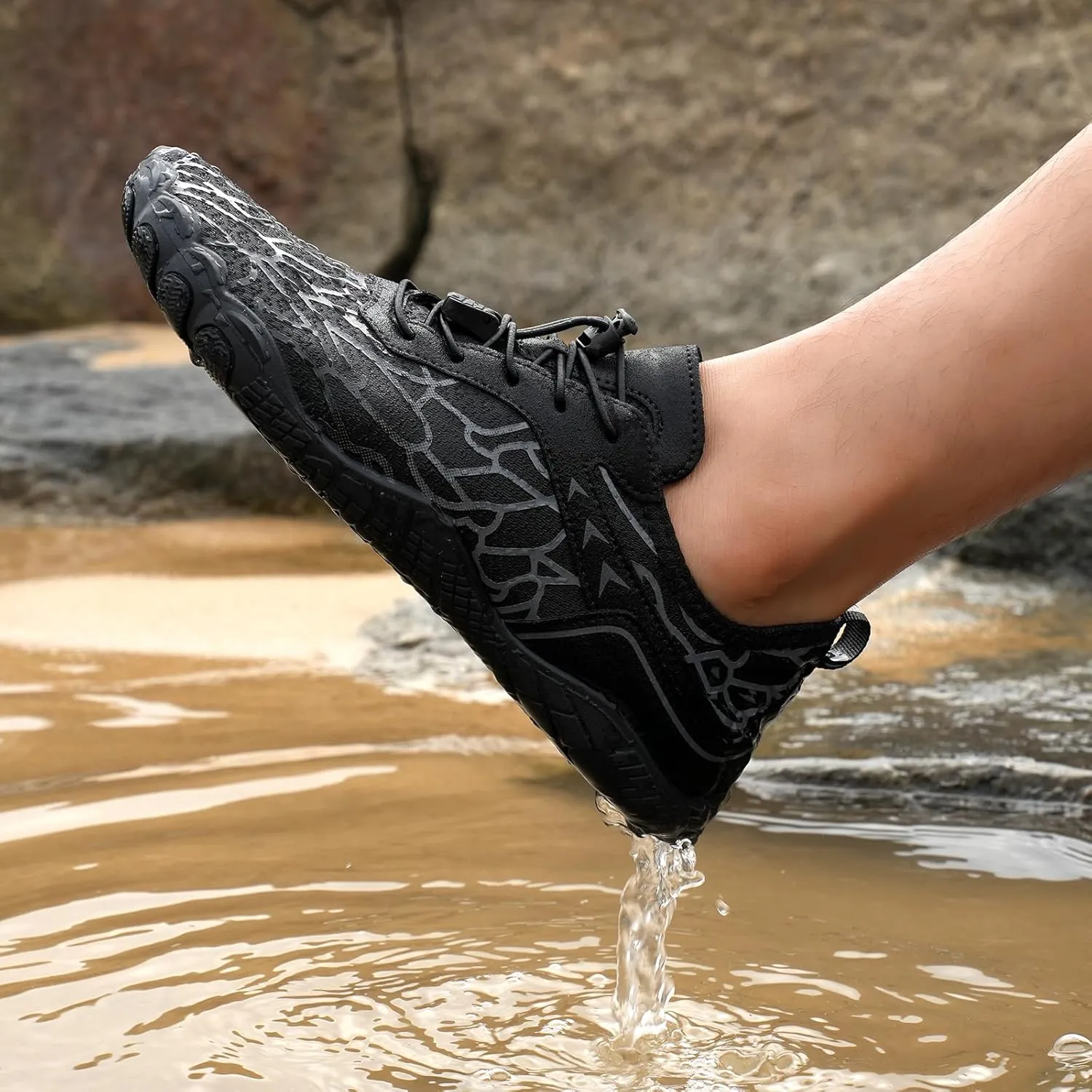 Hike Barefoot Shoes Women Men, Pro with Wide Toe Box Healthy Non Slip Unisex, Outdoor Hiking Footwear, Breathable Water Beach Pool Aqua Swim Surf Walking Shoes, Diabetic Sneakers for Yoga Walk