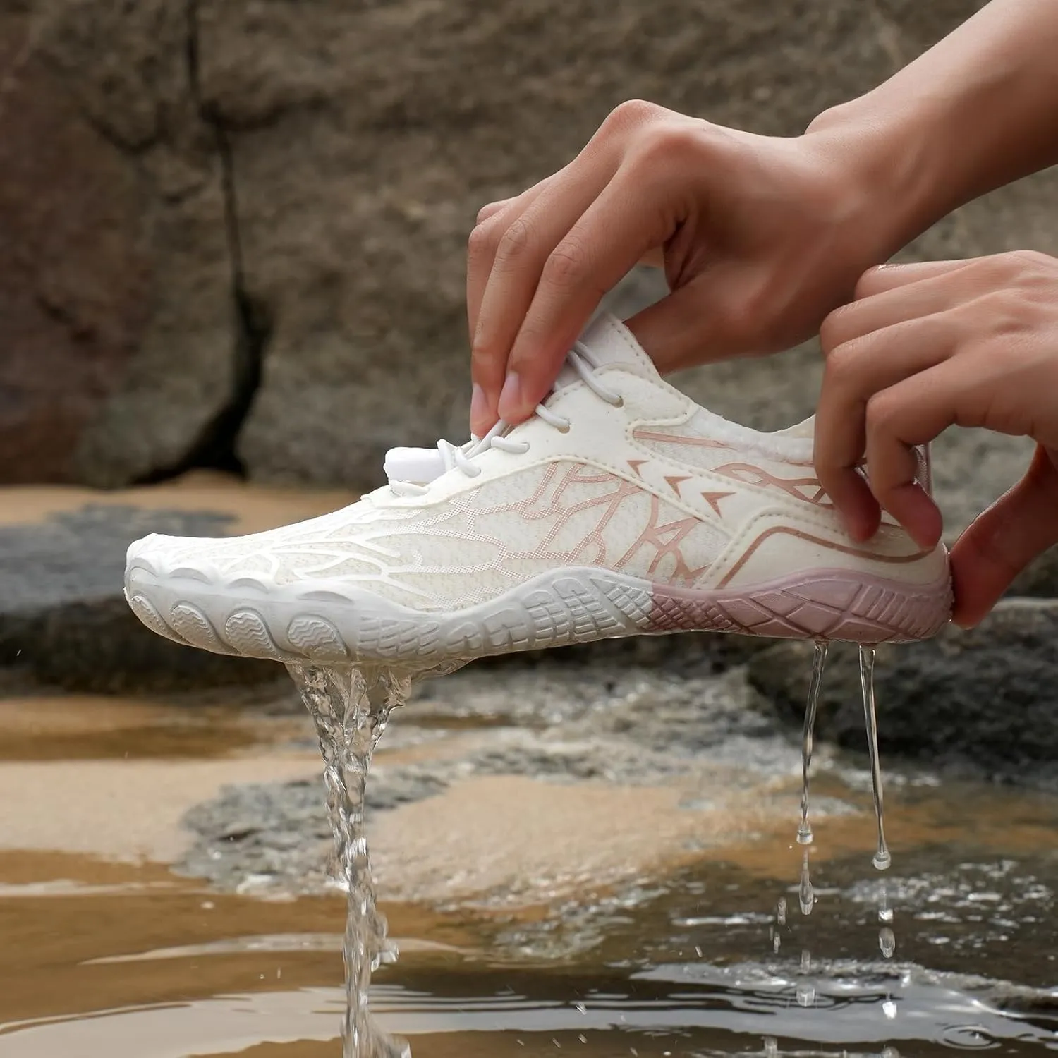Hike Barefoot Shoes Women Men, Pro with Wide Toe Box Healthy Non Slip Unisex, Outdoor Hiking Footwear, Breathable Water Beach Pool Aqua Swim Surf Walking Shoes, Diabetic Sneakers for Yoga Walk