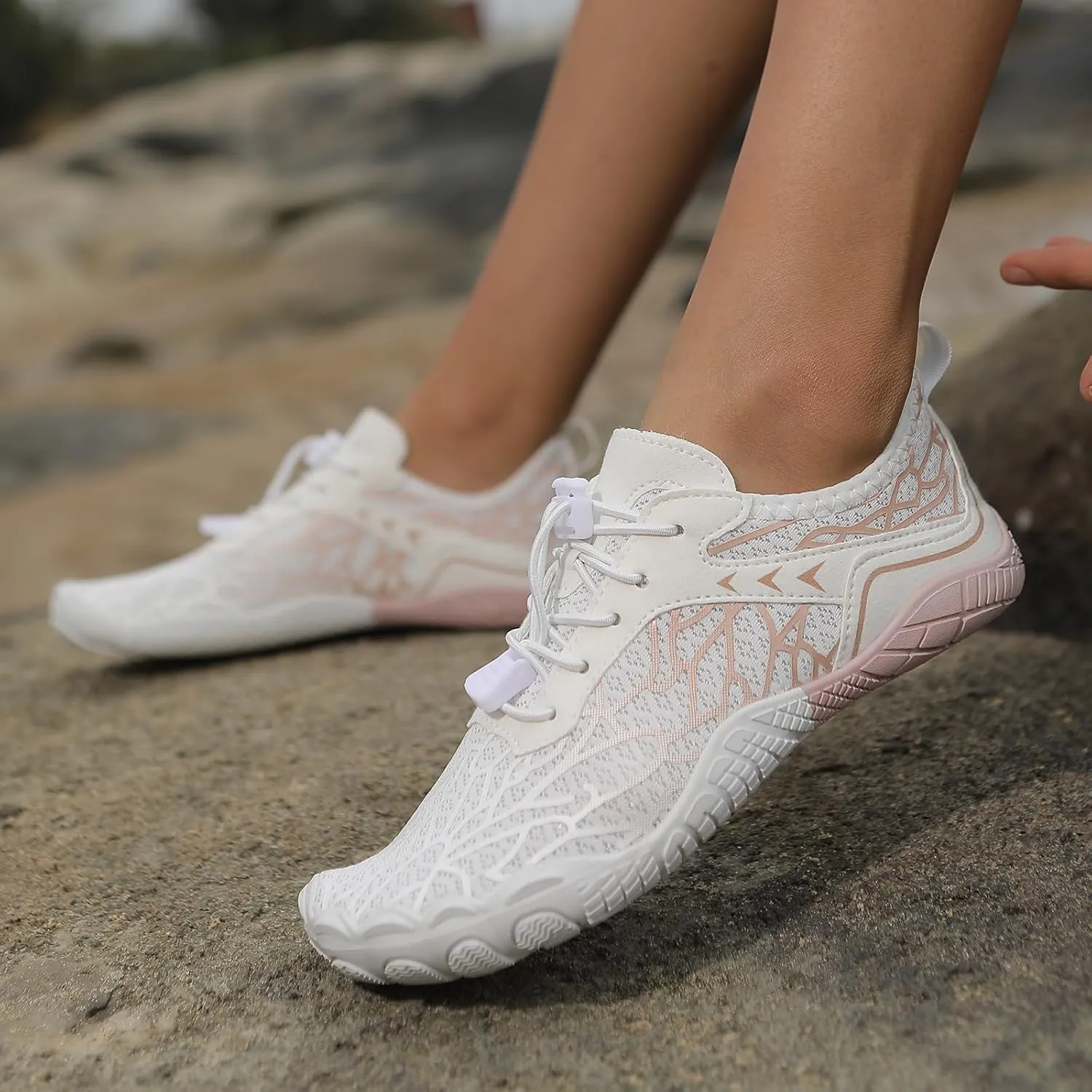 Hike Barefoot Shoes Women Men, Pro with Wide Toe Box Healthy Non Slip Unisex, Outdoor Hiking Footwear, Breathable Water Beach Pool Aqua Swim Surf Walking Shoes, Diabetic Sneakers for Yoga Walk