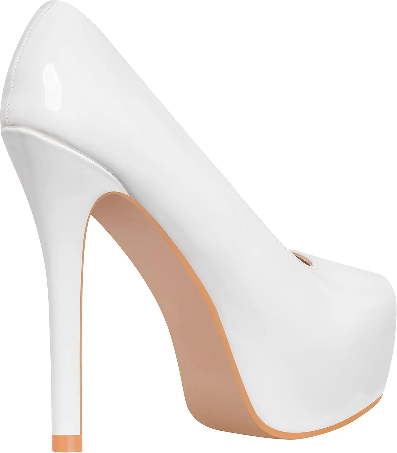 ILLUDE Women's High Heel Pump Closed Toe Platform Heels Pumps Shoes - Swan