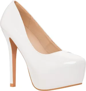 ILLUDE Women's High Heel Pump Closed Toe Platform Heels Pumps Shoes - Swan