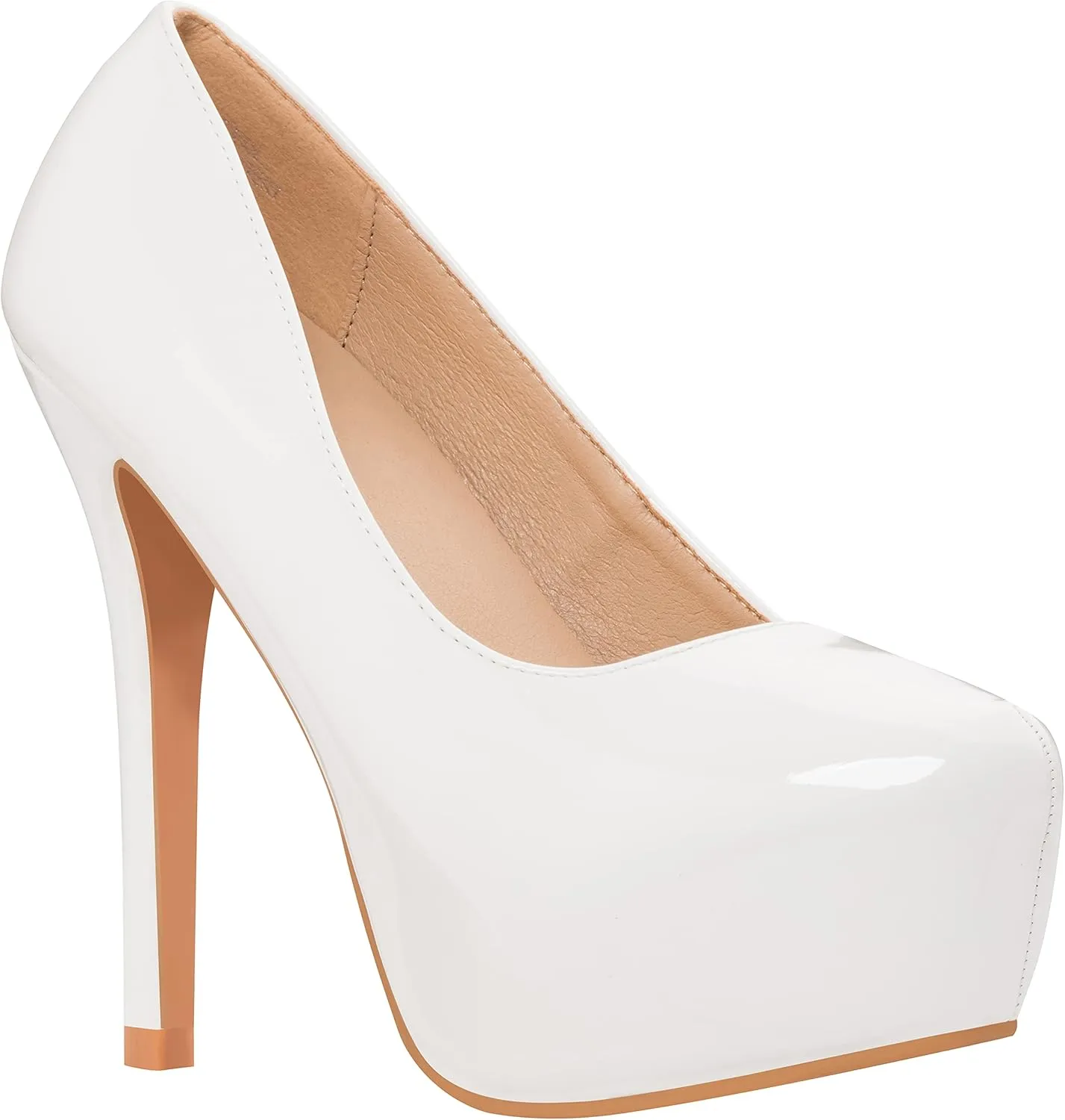 ILLUDE Women's High Heel Pump Closed Toe Platform Heels Pumps Shoes - Swan
