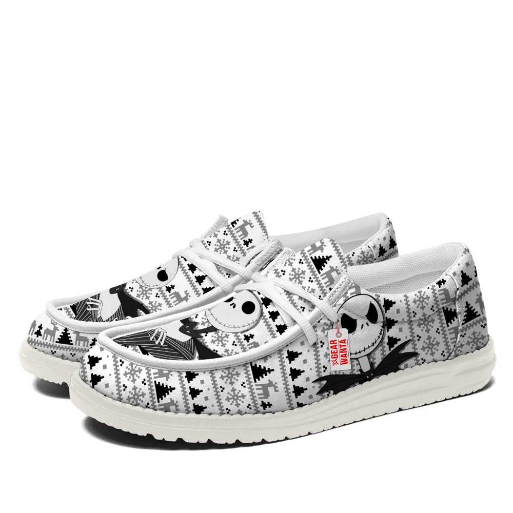 Jack Skellington Christmas Ugly Canvas Loafer Shoes