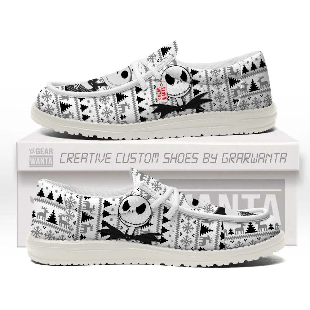 Jack Skellington Christmas Ugly Canvas Loafer Shoes
