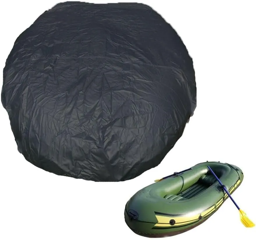 J&C Waterproof Inflatable Boat Cover UV Resistant Dinghy Covers Fits for 7 to 17 Ft 7 8 9 10 11 12 13 14 15 16 17 feet Rubber Boat Protector (420X210X46cm/13.7 x 6.8 x 1.5 ft)