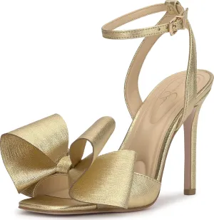 Jessica Simpson Womens Olivine Bow Satin Ankle Strap