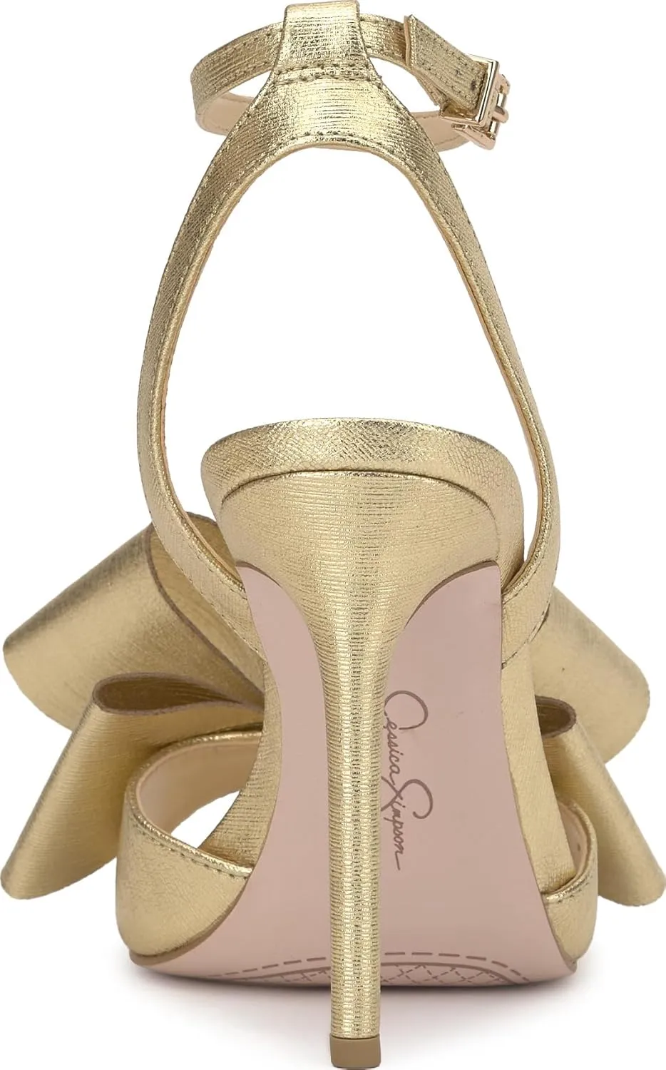 Jessica Simpson Womens Olivine Bow Satin Ankle Strap