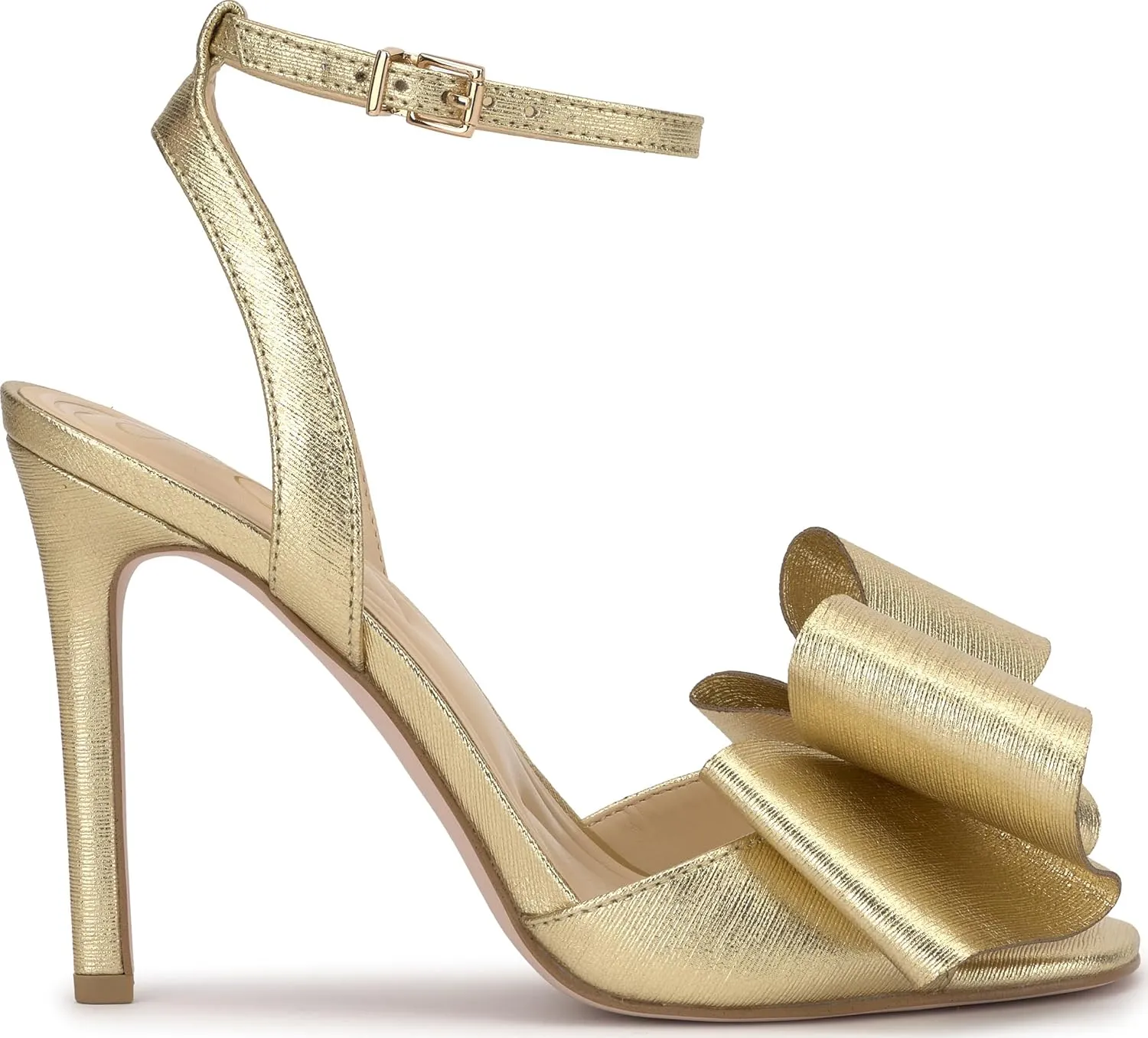 Jessica Simpson Womens Olivine Bow Satin Ankle Strap