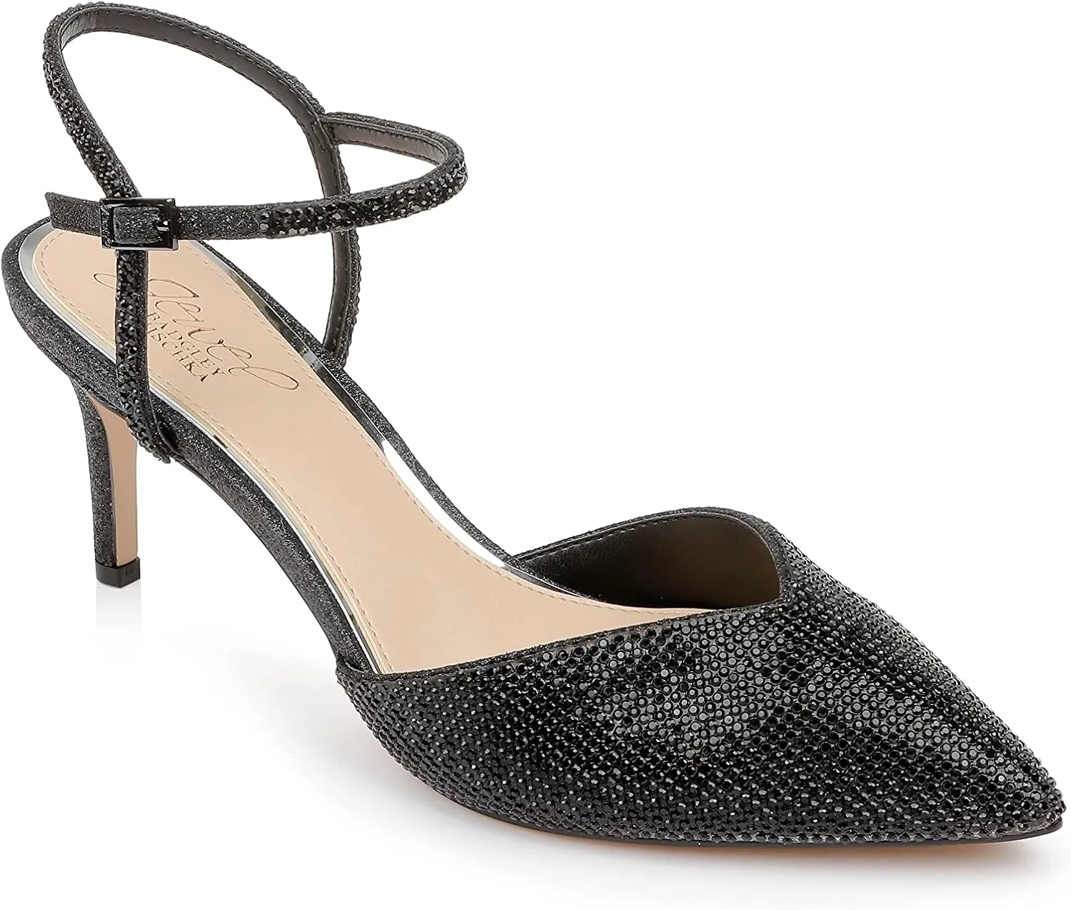 Jewel Badgley Mischka Georgina Pointed Toe Mid Heel
