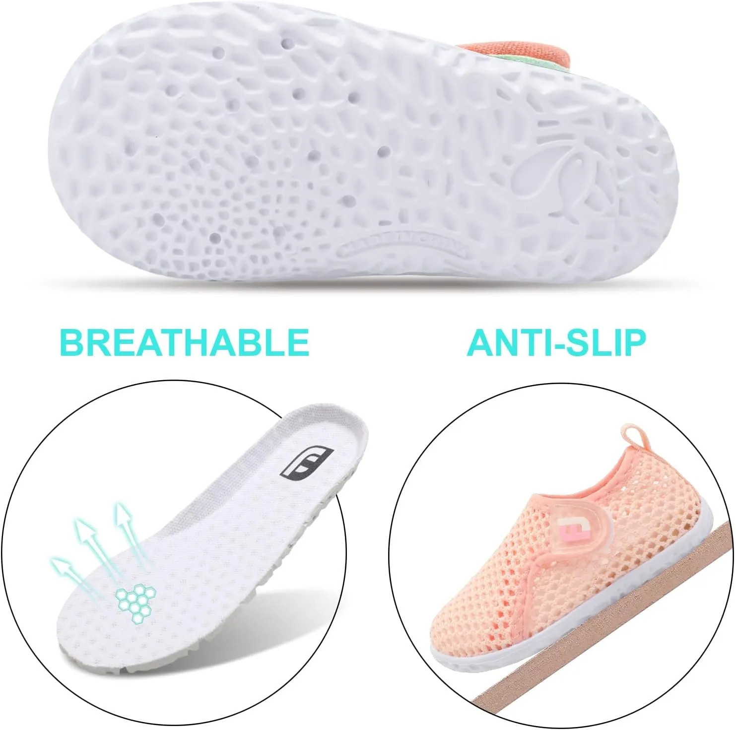 JOINFREE Baby Toddler Water Shoes Boys Girls Sandals Barefoot Kids Breathable Sneakers Shoes for Walking Running
