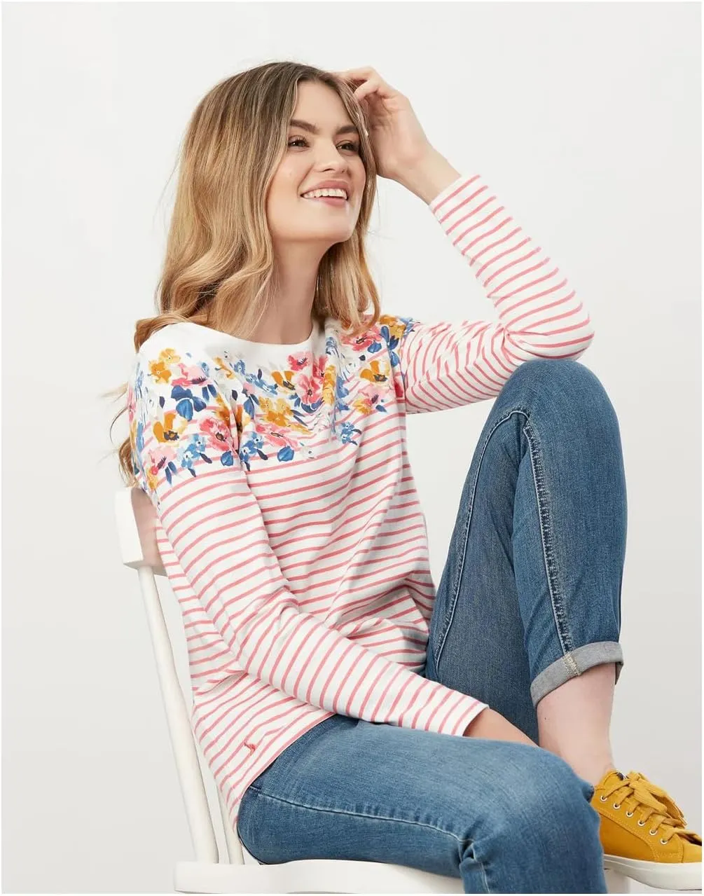Joules Women's Harbour Print Long Sleeve Jersey Top