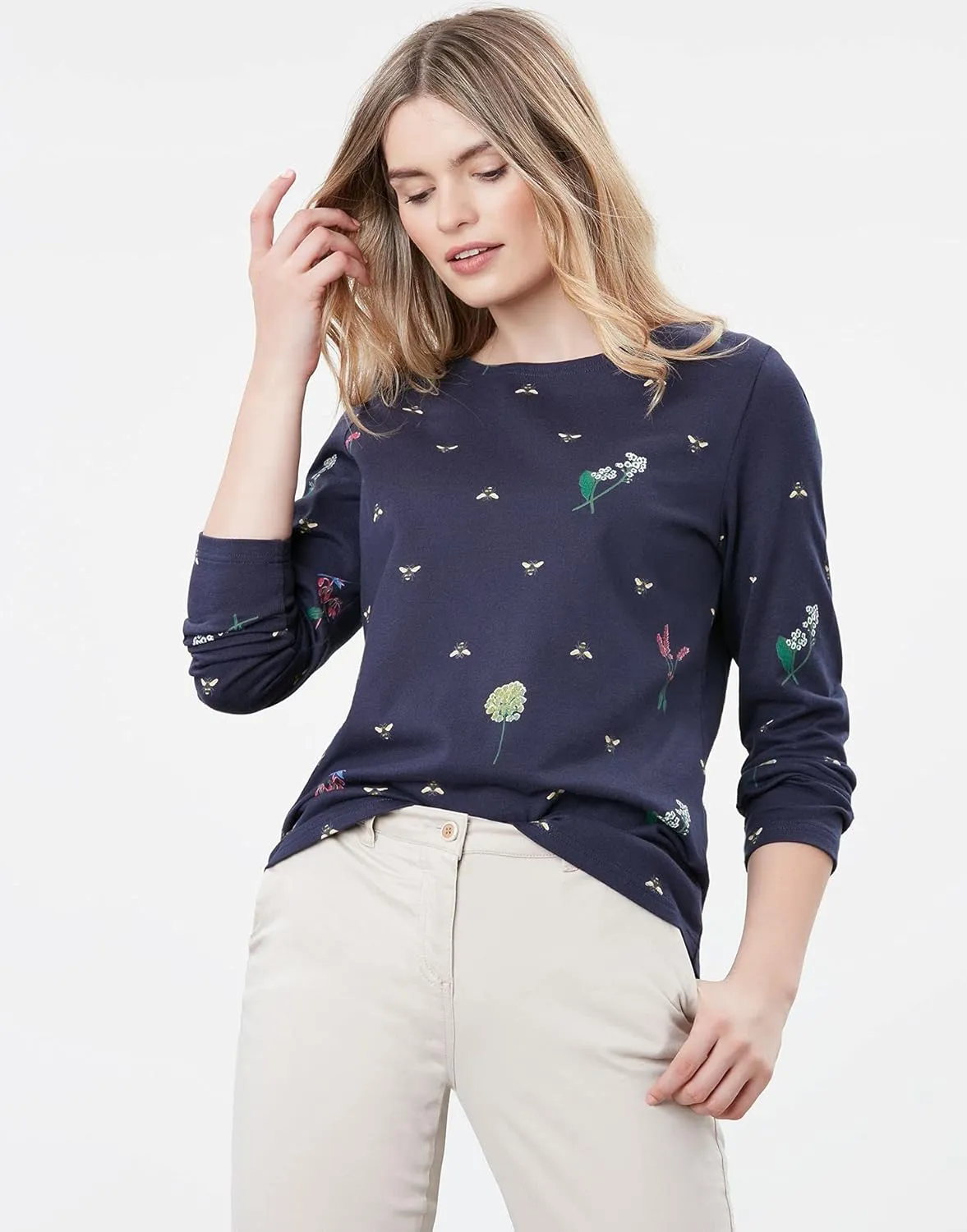 Joules Women's Harbour Print Long Sleeve Jersey Top