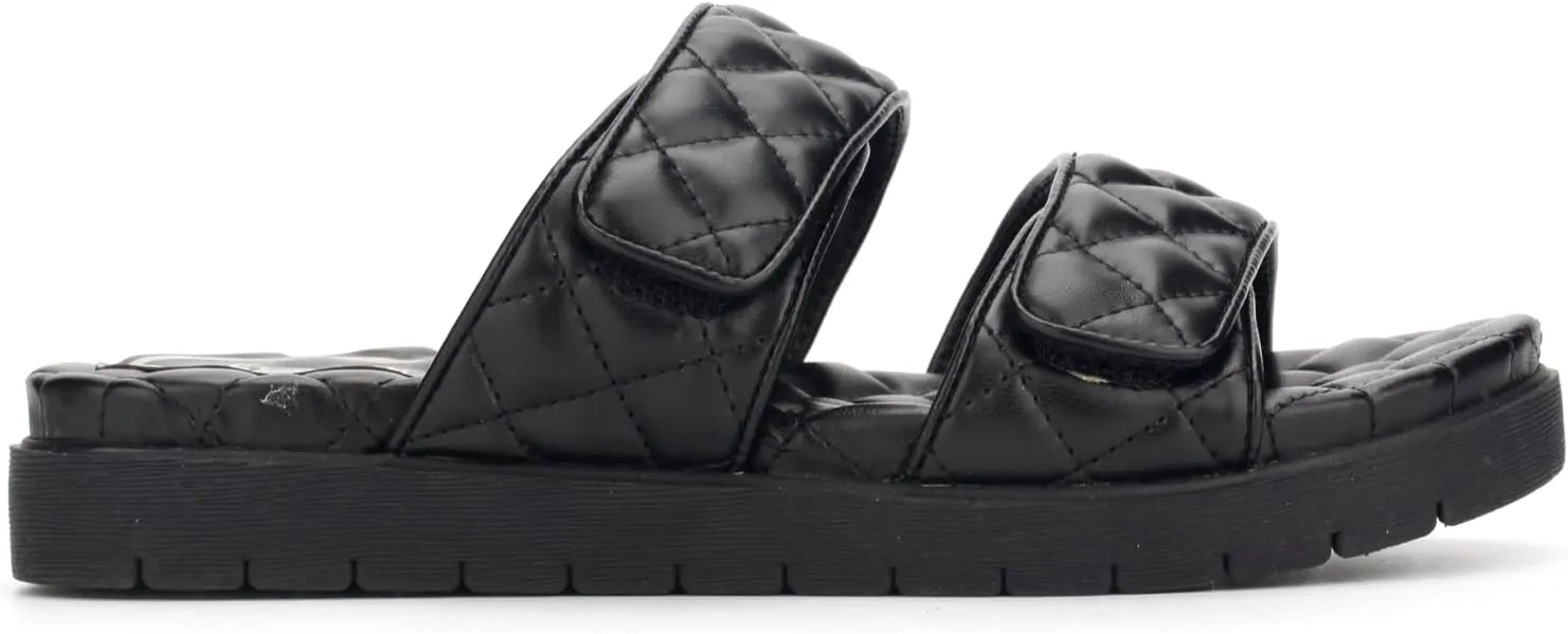 Kenneth Cole Women's Reeves Quilted 2 Band Slide Sandal