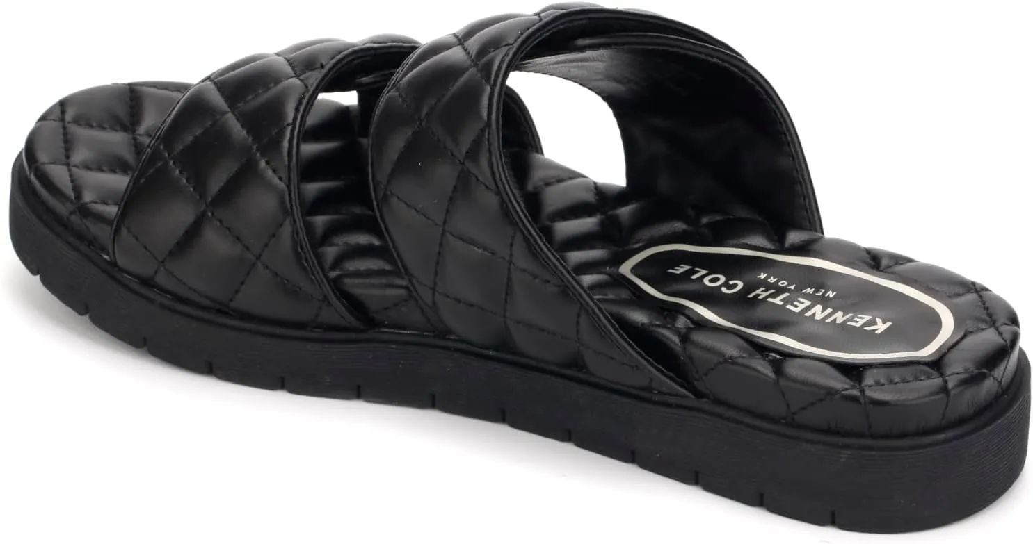 Kenneth Cole Women's Reeves Quilted 2 Band Slide Sandal