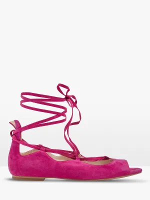 Khloe Suede Ankle Tie Sandal
