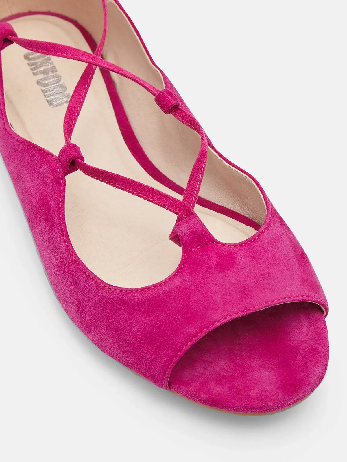 Khloe Suede Ankle Tie Sandal