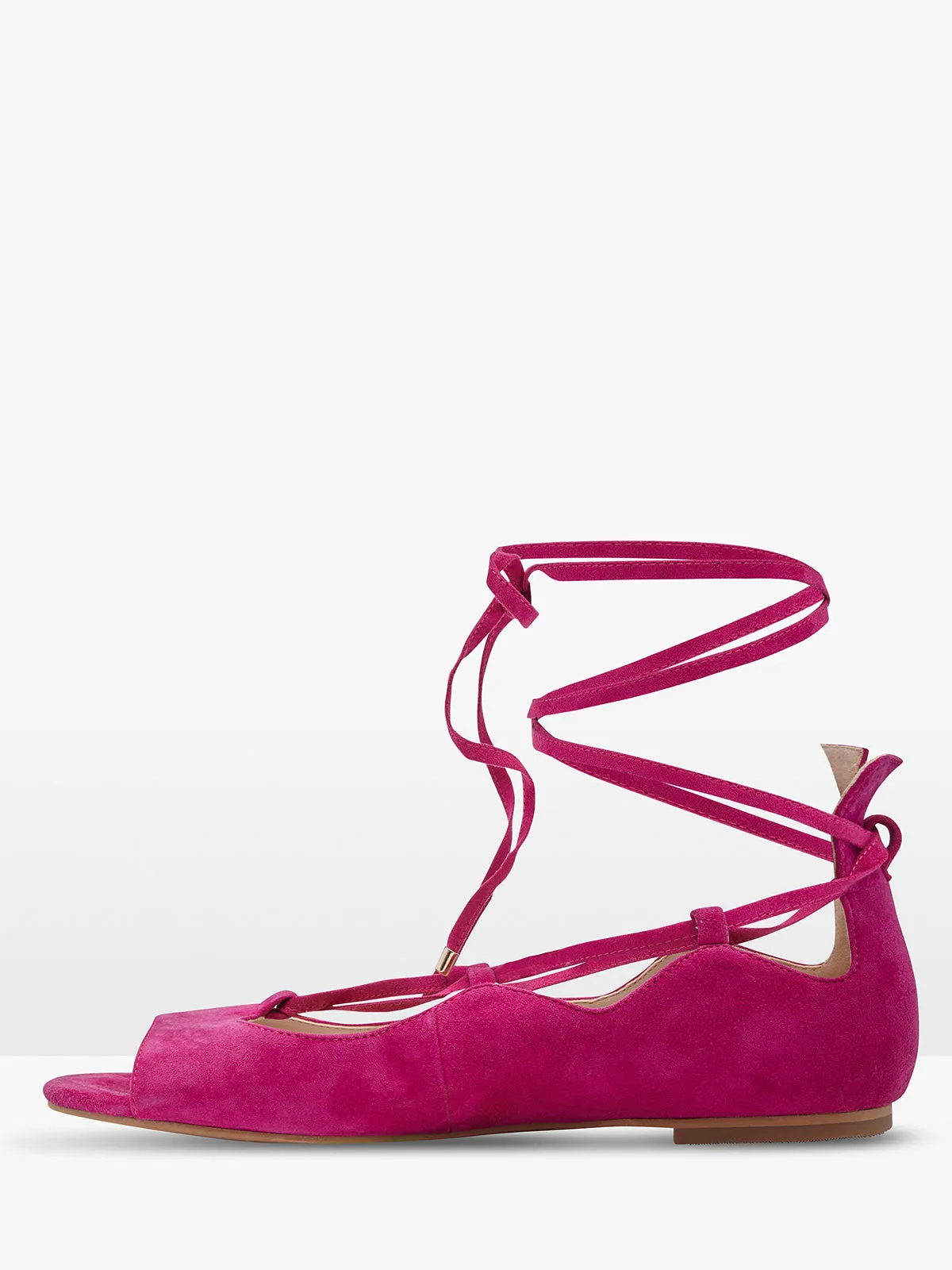 Khloe Suede Ankle Tie Sandal