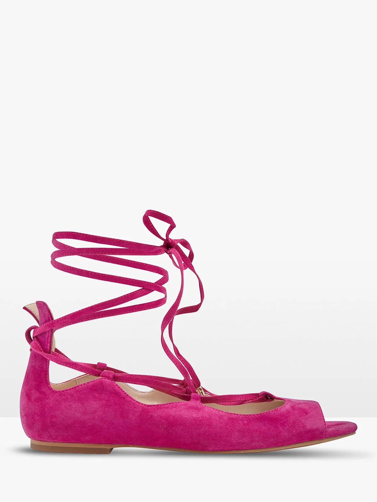 Khloe Suede Ankle Tie Sandal