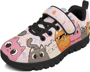 Kids Boys Girls Fashion Sneaker One Buckle Mesh Sports Shoes Athletic Running Shoe Anti Slip