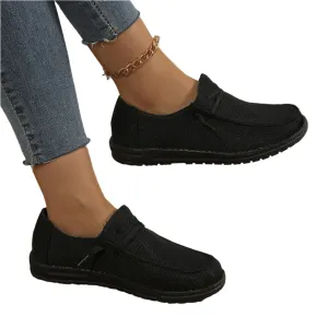 Lace Up Round Toe Slip-Ons